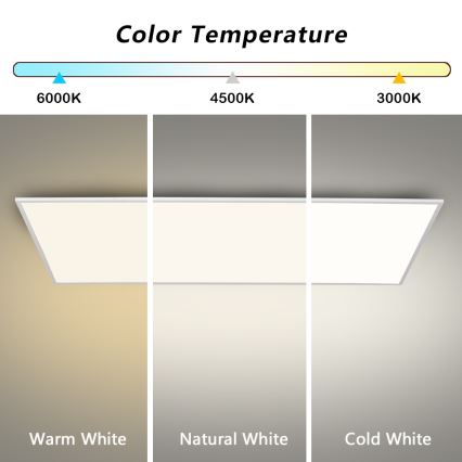 Brilagi - hämardatav LED-laevalgusti SLIMFRAME LED/80W/230V 120x60 cm 3000-6000K valge + kaugjuhtimispult