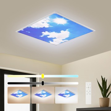 Brilagi - LED-hämardatav laevalgusti SLIMFRAME SKY LED/58W/230V 60x60 cm 3000-6000K hõbedane/sinine + kaugjuhtimispult