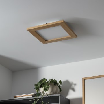 Brilagi - LED Hämardatav laevalgusti SLIMFRAME WOOD LED/25W/230V 34x34 cm 3000-6000K pruun + kaugjuhtimispult