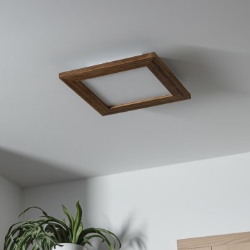 Brilagi - LED Hämardatav laevalgusti SLIMFRAME WOOD LED/25W/230V 34x34 cm 3000-6000K pruun + kaugjuhtimispult