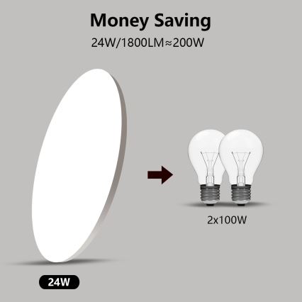 Brilagi - LED Hämardatav laevalgusti SMART LED/24W/230V 2700-6500K Wi-Fi Tuya + kaugjuhtimispult