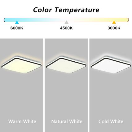Brilagi - Nutikas hämardatav laevalgusti LED/36W/230V 53x53 cm 3000-6000K Wi-Fi Tuya Beacon + kaugjuhtimispult