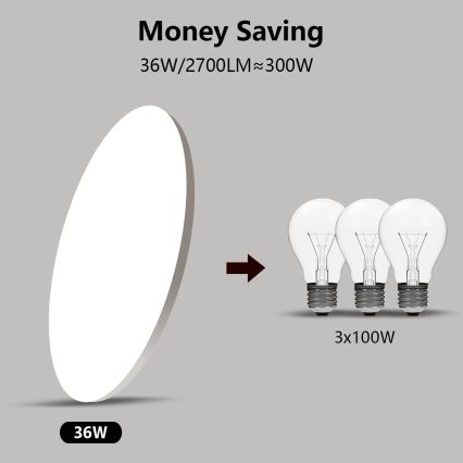 Brilagi - LED Hämardatav laevalgusti SMART LED/36W/230V 2700-6500K Wi-Fi Tuya + kaugjuhtimispult