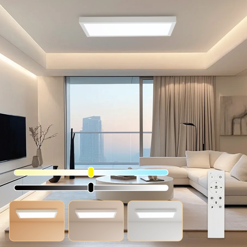 Brilagi - LED Hämardatav laevalgusti vannituppa FRAME SMART LED/30W/230V 30x60 cm 3000-6000K IP44 valge + kaugjuhtimispult
