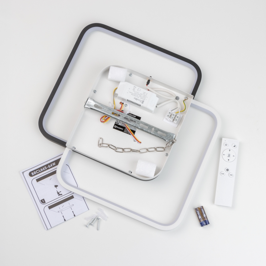 Brilagi - hämardatav LED-laevalgusti VELO LED/64W/230V 48x48 cm 3000-6500K + kaugjuhtimispult