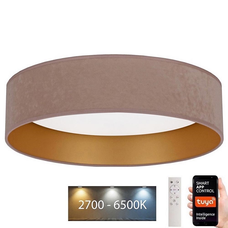 Brilagi - LED Hämardatav laevalgusti VELVET SMART LED/24W/230V d. 45 cm 2700-6500K Wi-Fi Tuya beež/kuldne + pult