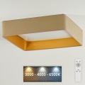 Brilagi - LED Hämardatav laevalgusti VELVET SQUARE LED/24W/230V 3000/4000/6500K + kaugjuhtimispult beež