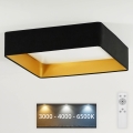 Brilagi - LED Hämardatav laevalgusti VELVET SQUARE LED/24W/230V 3000/4000/6500K + kaugjuhtimispult must