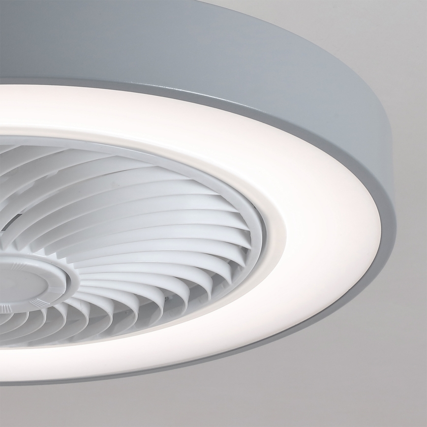Brilagi - Hämardatav LED-laelamp ventilaatoriga LED/38W/230V 3000-6500K 3000-6500K läbimõõt 50 cm hall + kaugjuhtimispult