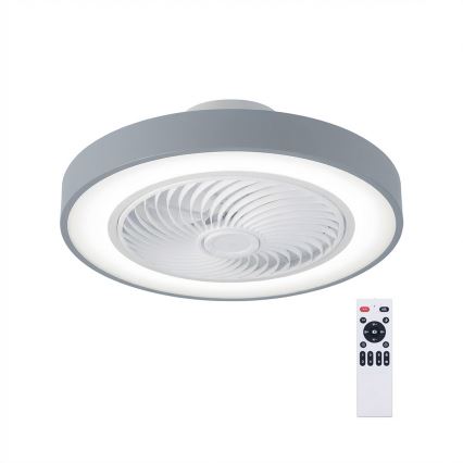 Brilagi - Hämardatav LED-laelamp ventilaatoriga LED/38W/230V 3000-6500K 3000-6500K läbimõõt 50 cm hall + kaugjuhtimispult