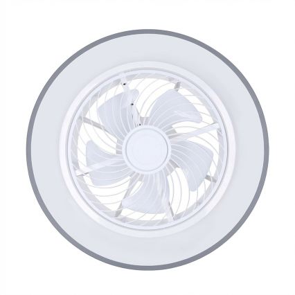 Brilagi - Hämardatav LED-laelamp ventilaatoriga LED/38W/230V 3000-6500K 3000-6500K läbimõõt 50 cm hall + kaugjuhtimispult