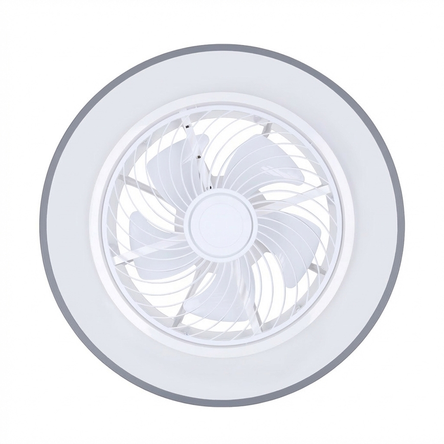 Brilagi - Hämardatav LED-laelamp ventilaatoriga LED/38W/230V 3000-6500K 3000-6500K läbimõõt 50 cm hall + kaugjuhtimispult