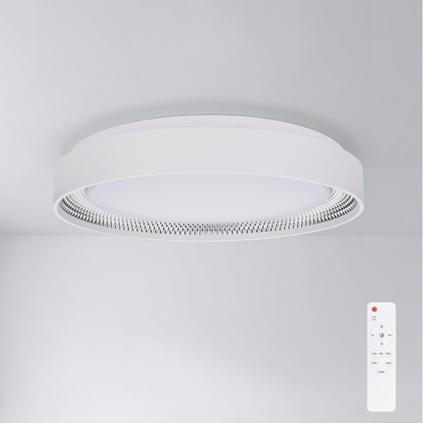 Brilagi - LED hämardatav laelamp WALDO LED/48W/230V 3000-6500K läbimõõt 40 cm valge/hõbedane + kaugjuhtimispult
