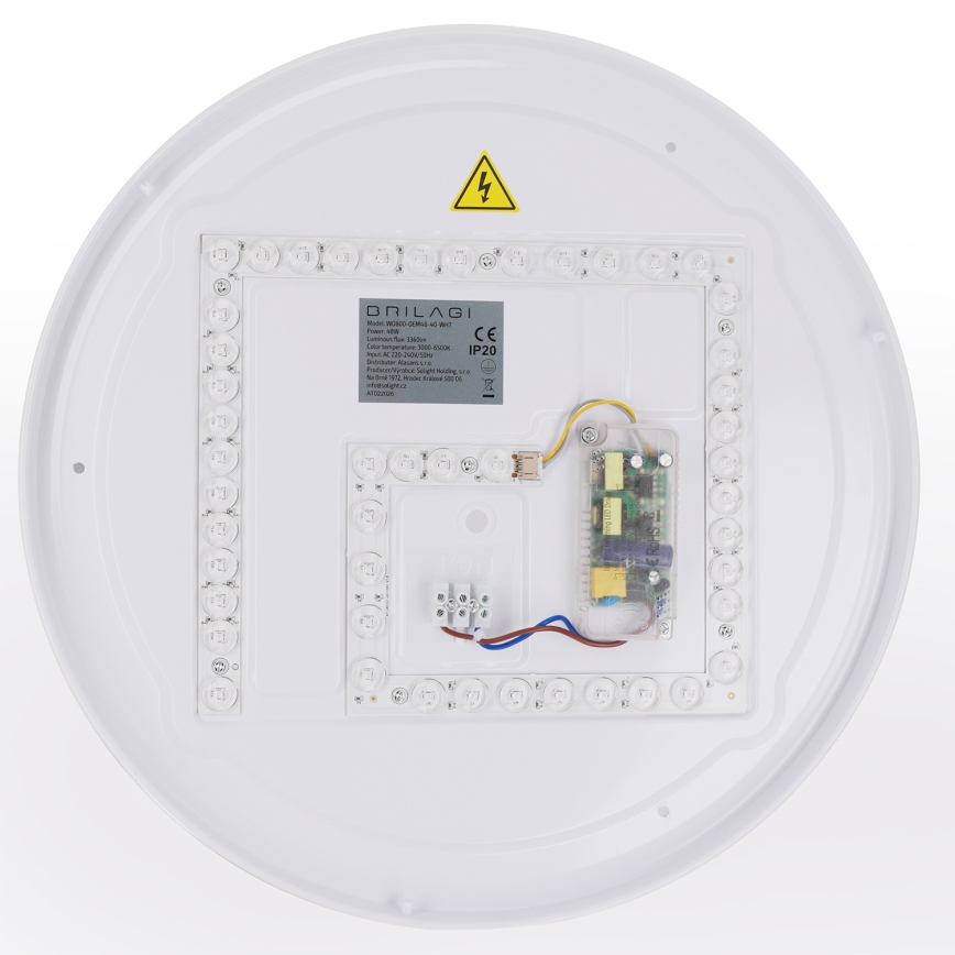 Brilagi - LED hämardatav laelamp WALDO LED/48W/230V 3000-6500K läbimõõt 40 cm valge/hõbedane + kaugjuhtimispult