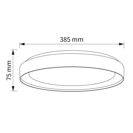 Brilagi - LED hämardatav laelamp WALDO LED/48W/230V 3000-6500K läbimõõt 40 cm valge/hõbedane + kaugjuhtimispult