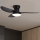 Brilagi - LED Hämardatav laeventilaator LED/30W/230V 3000-6500K must + kaugjuhtimispult