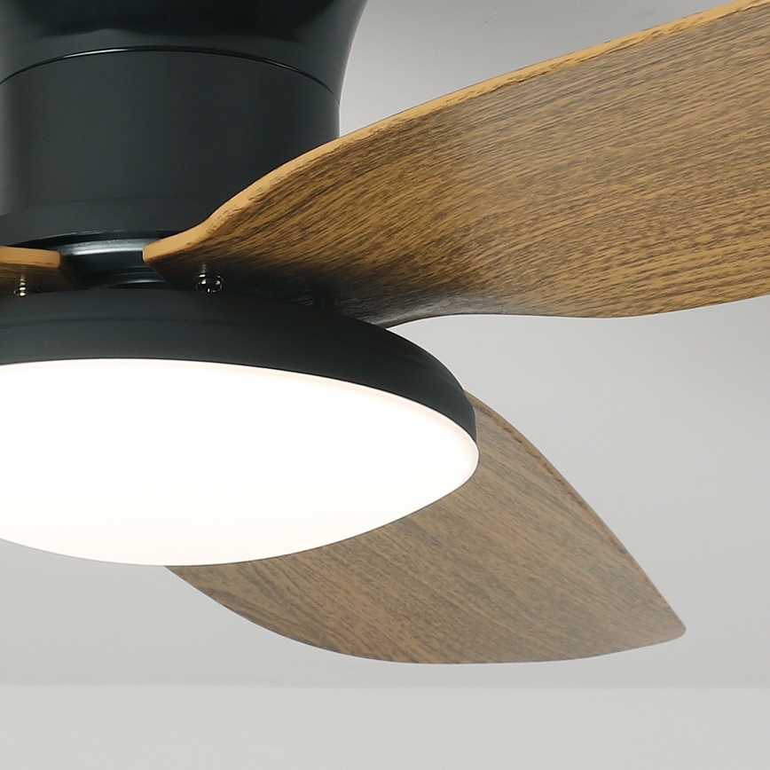 Brilagi - LED Hämardatav laeventilaator LED/30W/230V 3000-6500K must/pruun + kaugjuhtimispult