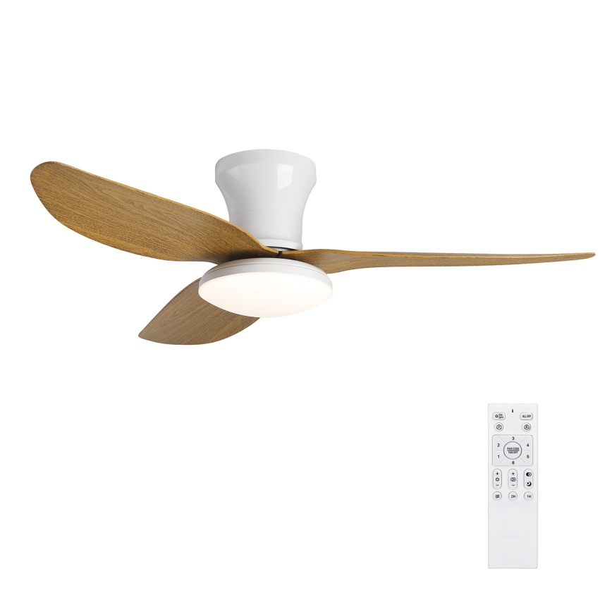 Brilagi - LED Hämardatav laeventilaator LED/30W/230V 3000-6500K valge/pruun + kaugjuhtimispult