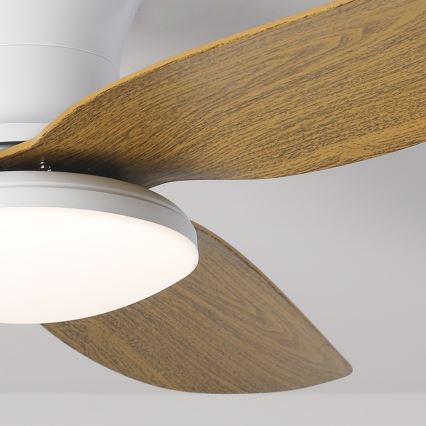 Brilagi - LED Hämardatav laeventilaator LED/30W/230V 3000-6500K valge/pruun + kaugjuhtimispult