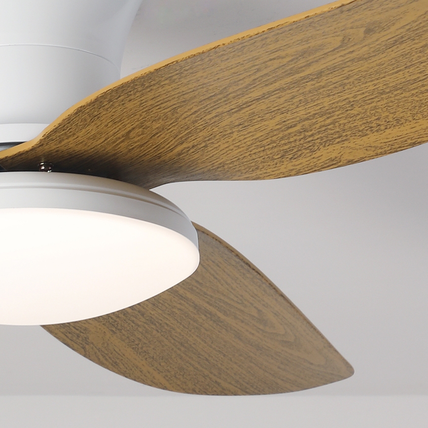 Brilagi - LED Hämardatav laeventilaator LED/30W/230V 3000-6500K valge/pruun + kaugjuhtimispult