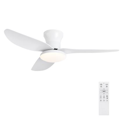 Brilagi - LED Hämardatav laeventilaator LED/30W/230V 3000-6500K valge + kaugjuhtimispult