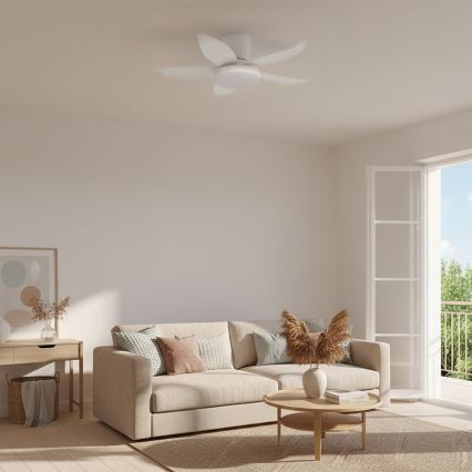 Brilagi - LED hämardatav laeventilaator LED/32W/230V läbimõõt 95 cm valge + kaugjuhtimispult