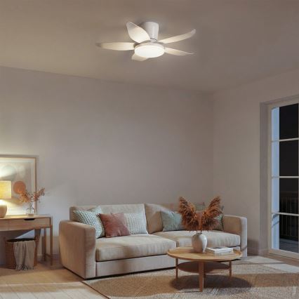 Brilagi - LED hämardatav laeventilaator LED/32W/230V läbimõõt 95 cm valge + kaugjuhtimispult