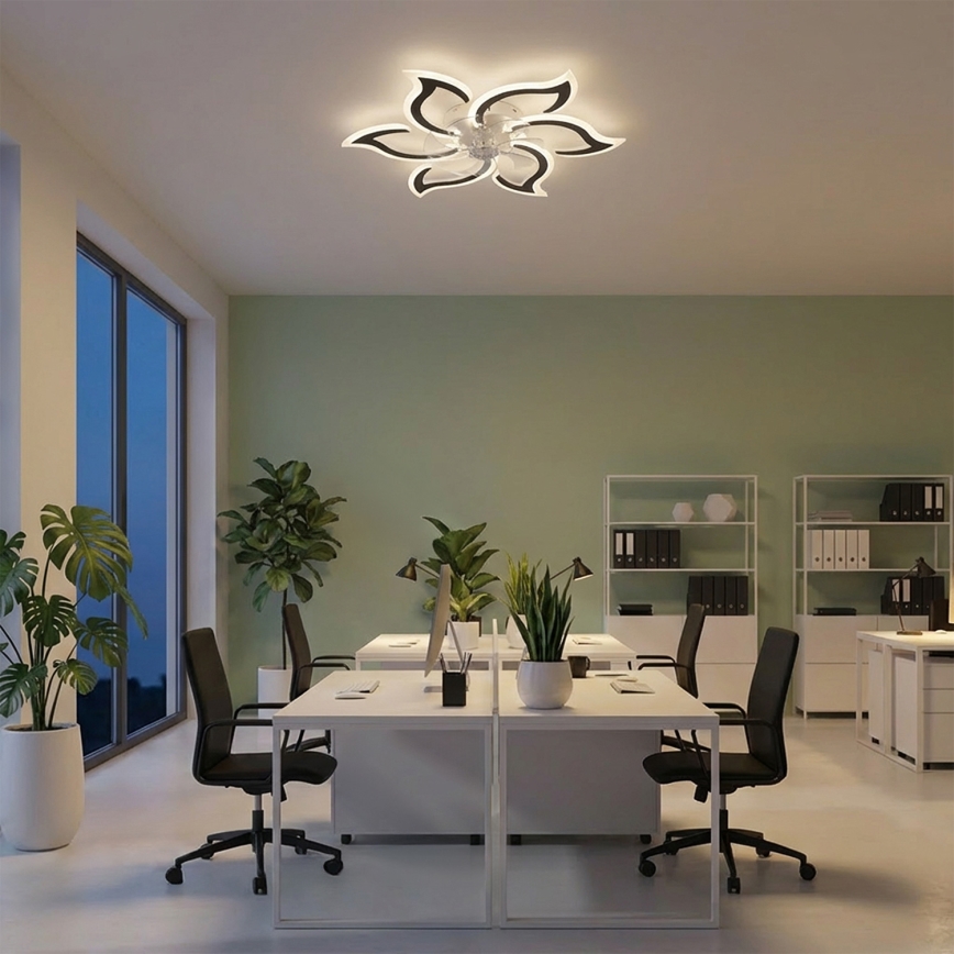 Brilagi - LED hämardatav laeventilaator LED/34W/230V 3000-6500K läbimõõt 83 cm must + kaugjuhtimispult