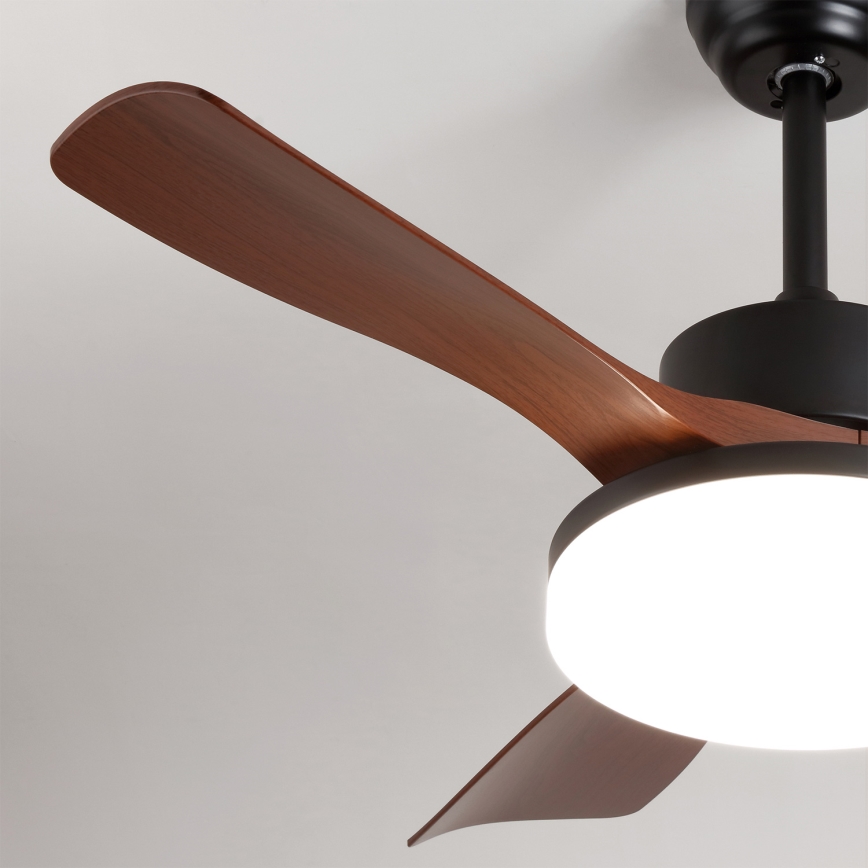 Brilagi - Hämardatav LED-laeventilaator LED/34W/230V 106 cm must/pruun + kaugjuhtimispult