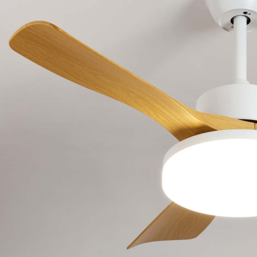 Brilagi - hämardatav LED-laeventilaator LED/34W/230V 106 cm valge/pruun + kaugjuhtimispult
