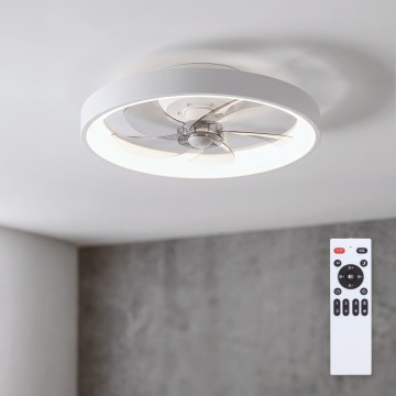 Brilagi - LED-hämardatav laeventilaator LED/34W/230V 3000-6500K läbimõõt 50 cm valge + kaugjuhtimispult