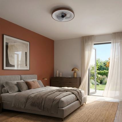 Brilagi - hämardatav LED-laeventilaator 34W/230V, Ø 46 cm, pruun + kaugjuhtimispult
