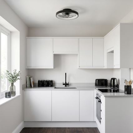 Brilagi - hämardatav laeventilaator LED/34W/230V, läbimõõt 50 cm, must + kaugjuhtimispult