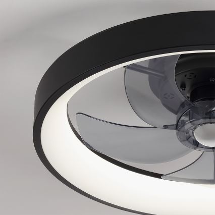 Brilagi - hämardatav laeventilaator LED/34W/230V, läbimõõt 50 cm, must + kaugjuhtimispult