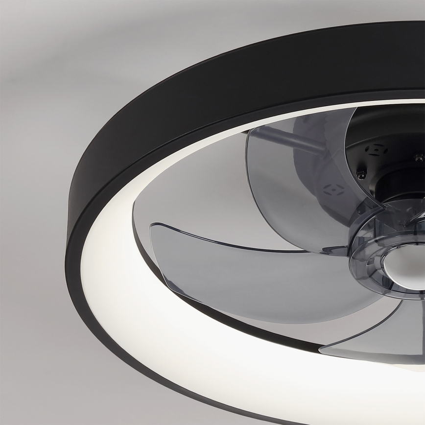 Brilagi - hämardatav laeventilaator LED/34W/230V, läbimõõt 50 cm, must + kaugjuhtimispult