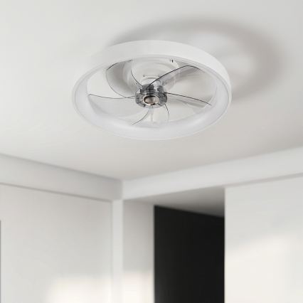 Brilagi - hämardatav LED-laeventilaator 34W/230V, läbimõõt 50 cm, valge + kaugjuhtimispult