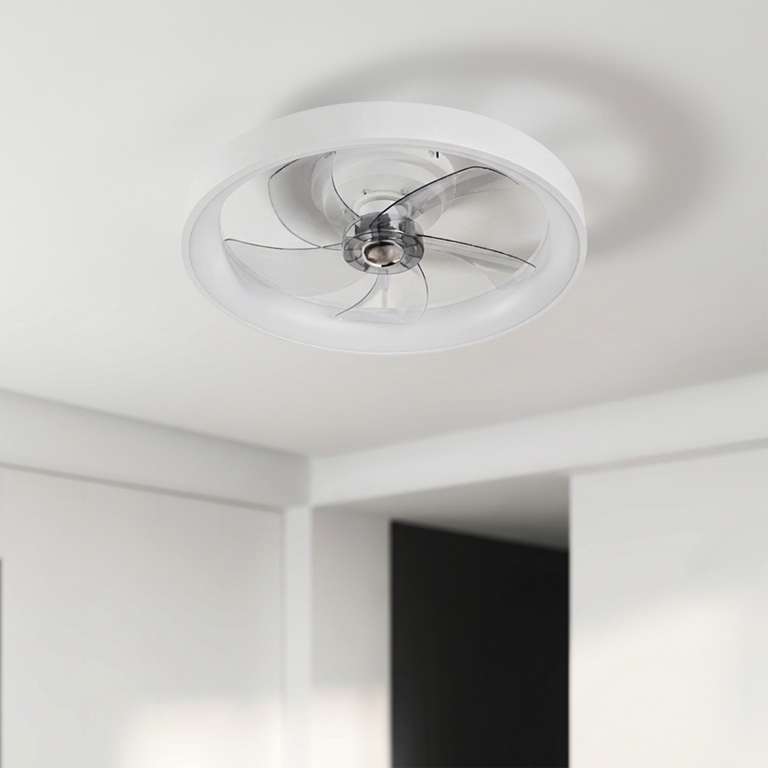 Brilagi - hämardatav LED-laeventilaator 34W/230V, läbimõõt 50 cm, valge + kaugjuhtimispult