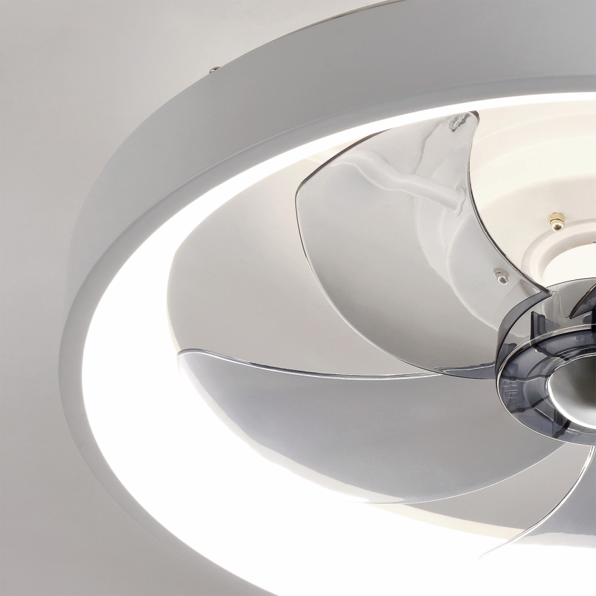 Brilagi - hämardatav LED-laeventilaator 34W/230V, läbimõõt 50 cm, valge + kaugjuhtimispult