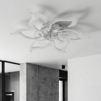 Brilagi - hämardatav LED-laeventilaator LED/34W/230V 3000-6500K läbimõõt 83 cm valge + kaugjuhtimispult
