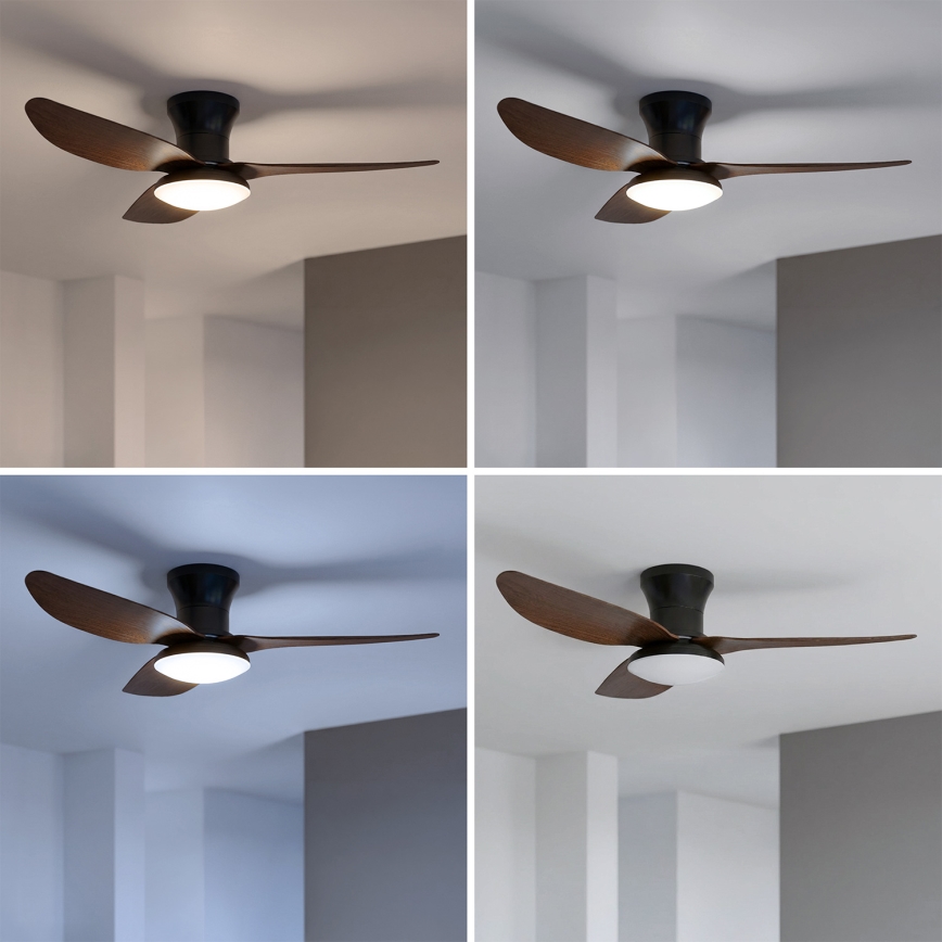 Brilagi - LED Hämardatav laeventilaator LED/38W/230V 100 cm must/pruun + kaugjuhtimispult