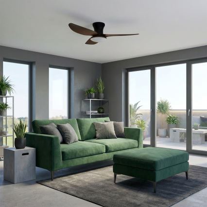 Brilagi - LED Hämardatav laeventilaator LED/38W/230V 100 cm must/pruun + kaugjuhtimispult