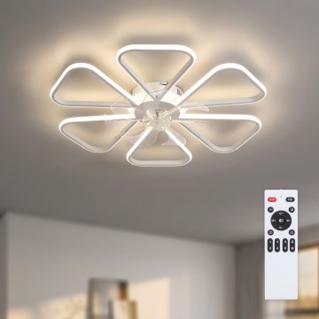 Brilagi - LED hämardatav laeventilaator LED/38W/230V 3000-6500K läbimõõt 76 cm valge + kaugjuhtimispult