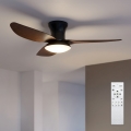 Brilagi - LED-hämardatav laeventilaator LED/38W/230V 3000-6500K pr. 100 cm must/pruun + kaugjuhtimispult