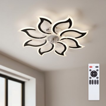 Brilagi - LED-hämardatav laeventilaator LED/44W/230V 3000-6500K, läbimõõt 90 cm, must + kaugjuhtimispult