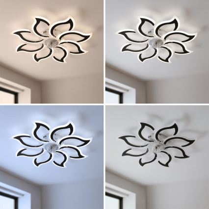 Brilagi - LED-hämardatav laeventilaator LED/44W/230V 3000-6500K, läbimõõt 90 cm, must + kaugjuhtimispult