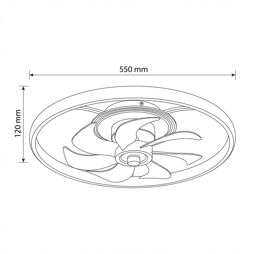 Brilagi - LED hämardatav laeventilaator LED/66W/230V 55 cm valge/kuldne + kaugjuhtimispult