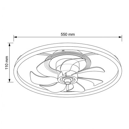 Brilagi - hämardatav LED laeventilaator LED/66W/230V 55 cm valge/kuldne + kaugjuhtimispult