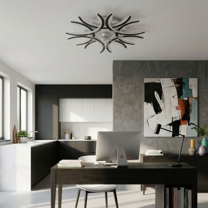 Brilagi - LED hämardatav laeventilaator LED/70W/230V läbimõõt 76 cm must + kaugjuhtimispult