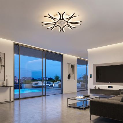 Brilagi - LED hämardatav laeventilaator LED/70W/230V läbimõõt 76 cm must + kaugjuhtimispult