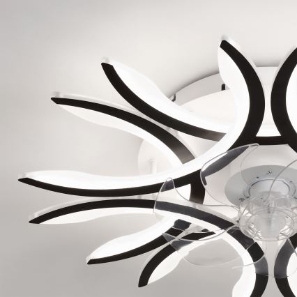 Brilagi - LED hämardatav laeventilaator LED/70W/230V läbimõõt 76 cm must + kaugjuhtimispult